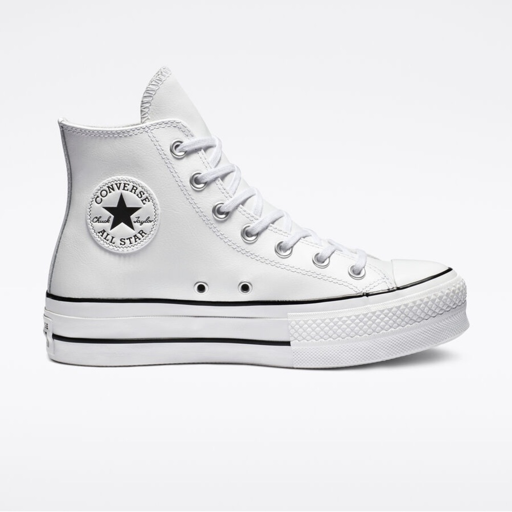White High Top Platform Converse